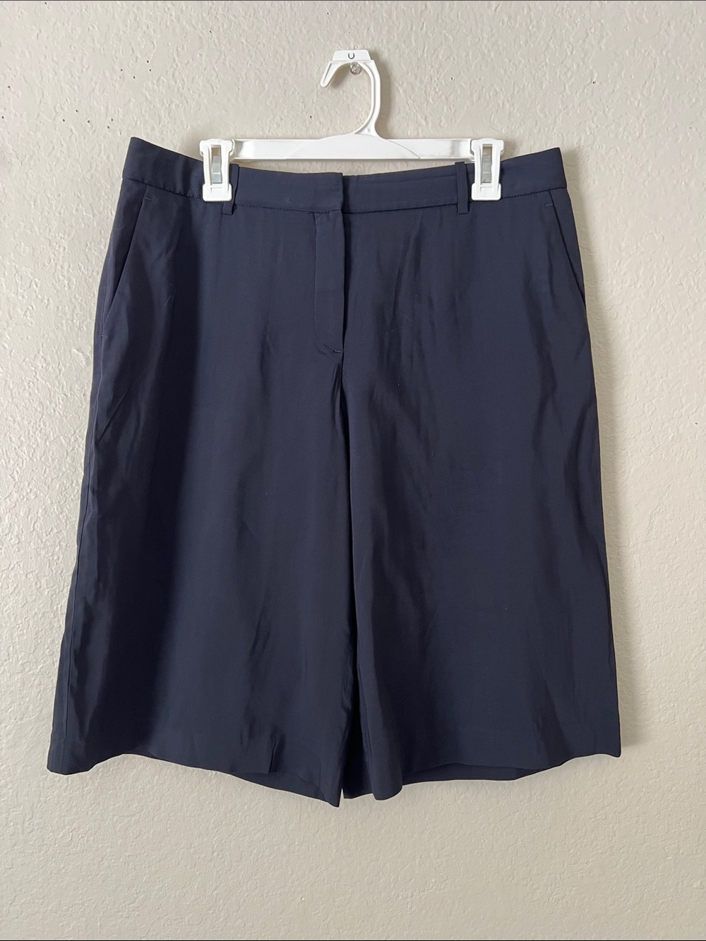 EUC THEORY Virgin Wool Blend Bermuda Shorts Bluish Gray Size 10